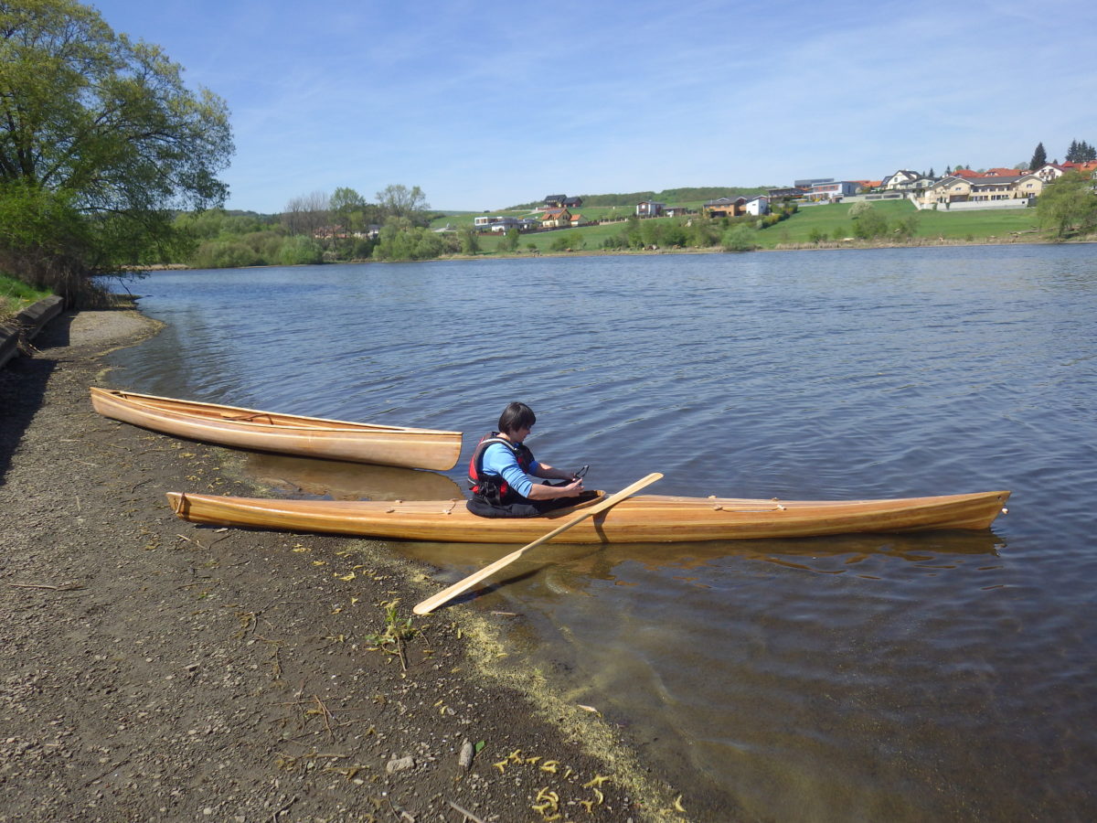 Dřevěný seakajak kajak, wooden seakayak cedar strips