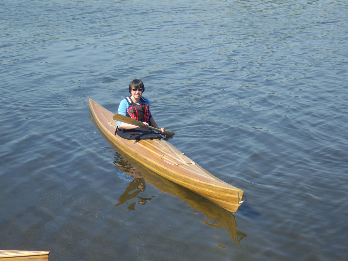 Dřevěný seakajak kajak, wooden seakayak cedar strips